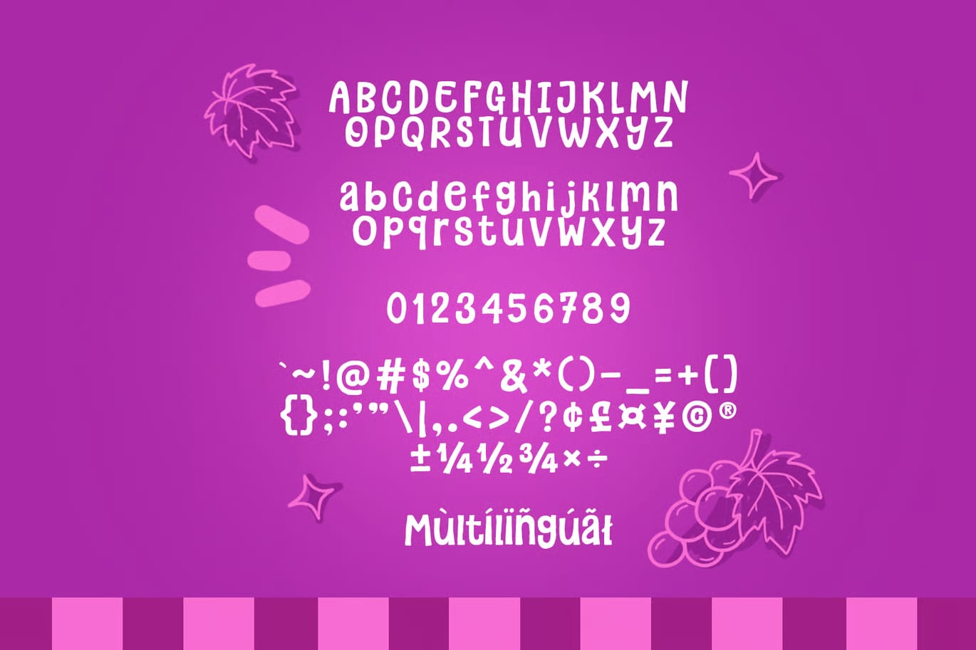 Grape Squishy Free Fun & Cozy Font 6