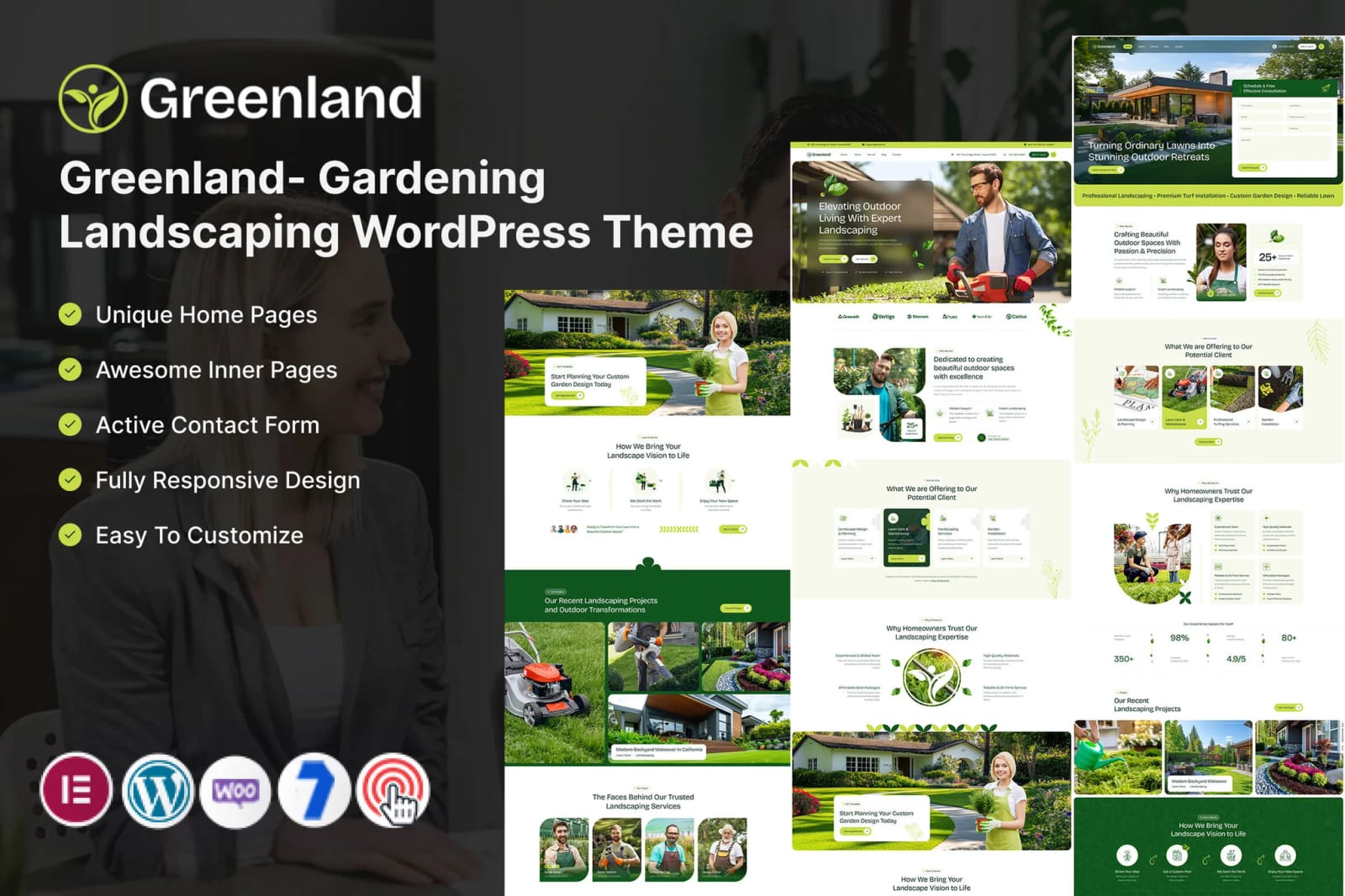 Greenland Free Gardening Landscaping WordPress Theme 1