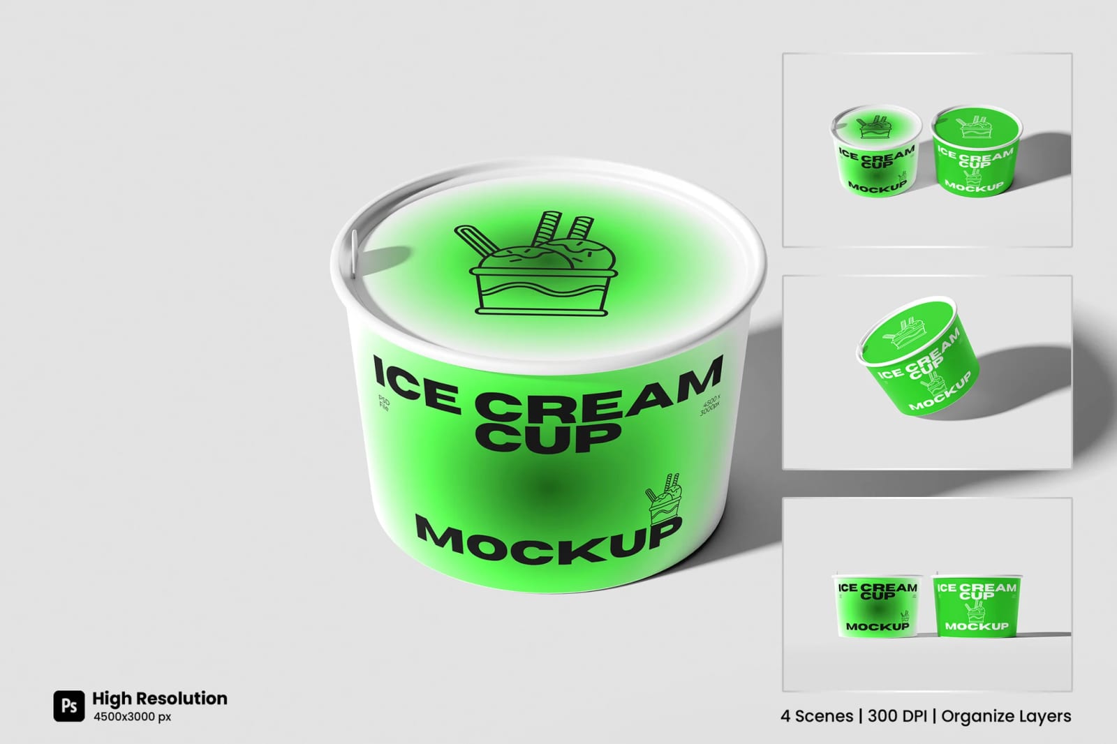 Ice Cream Cup Free Mockup 1