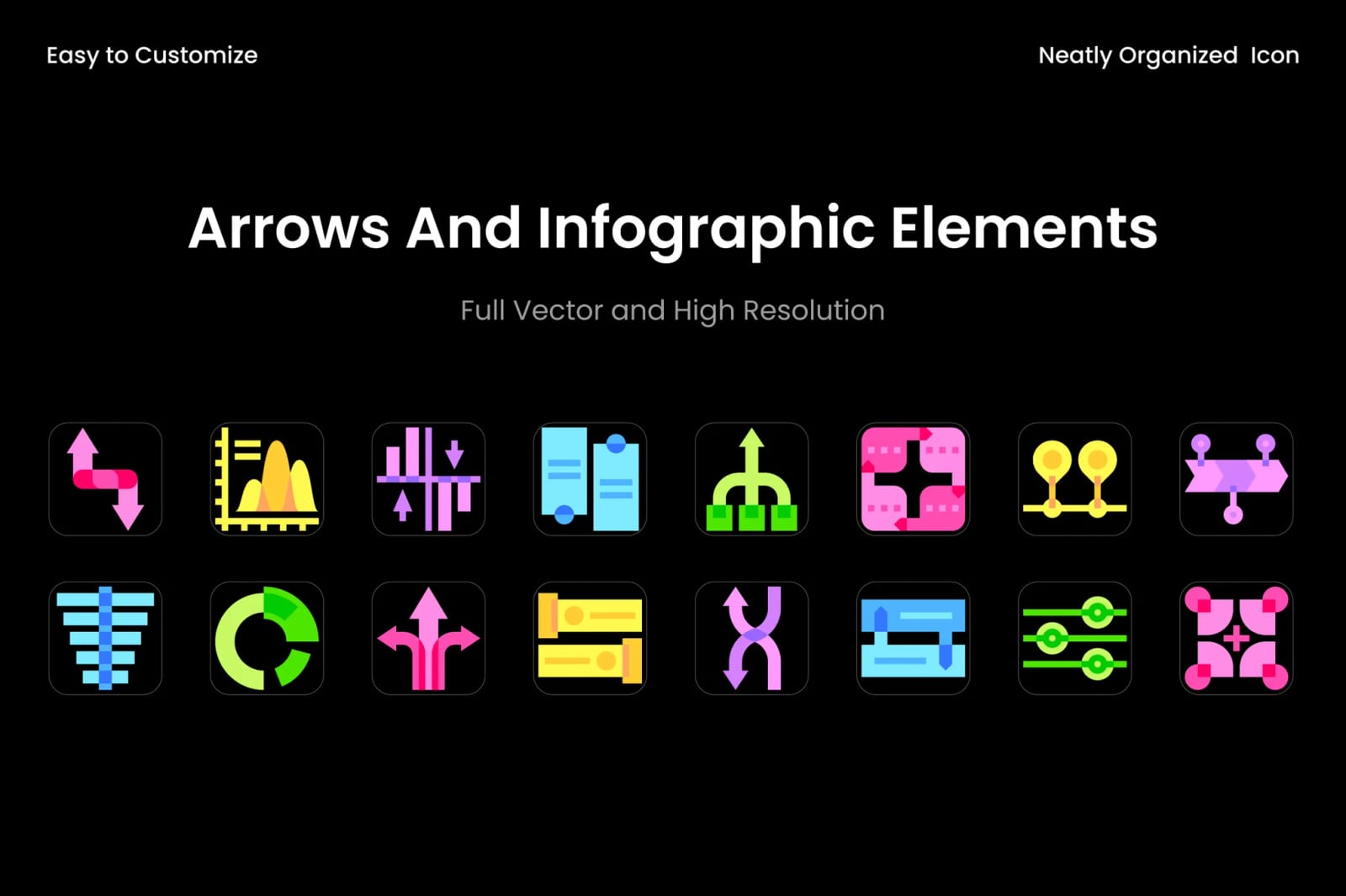 Infographic Arrows & Process Free Icons 1