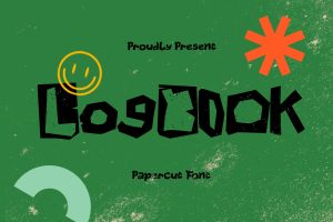 LogBook – Playful Cutout Display Free Font 1