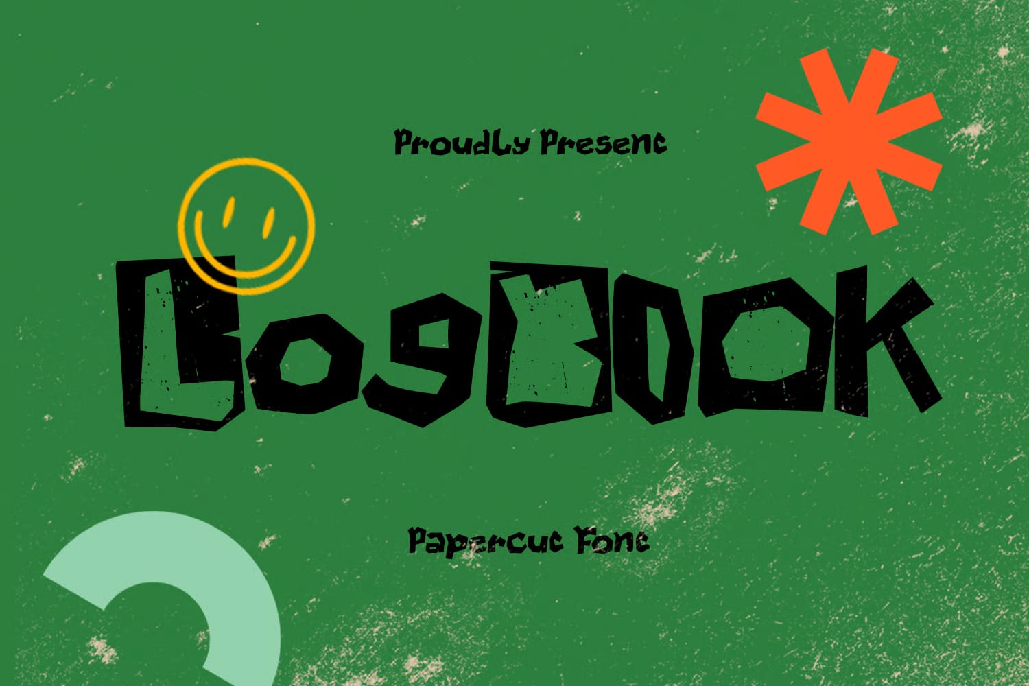 LogBook – Playful Cutout Display Free Font 1