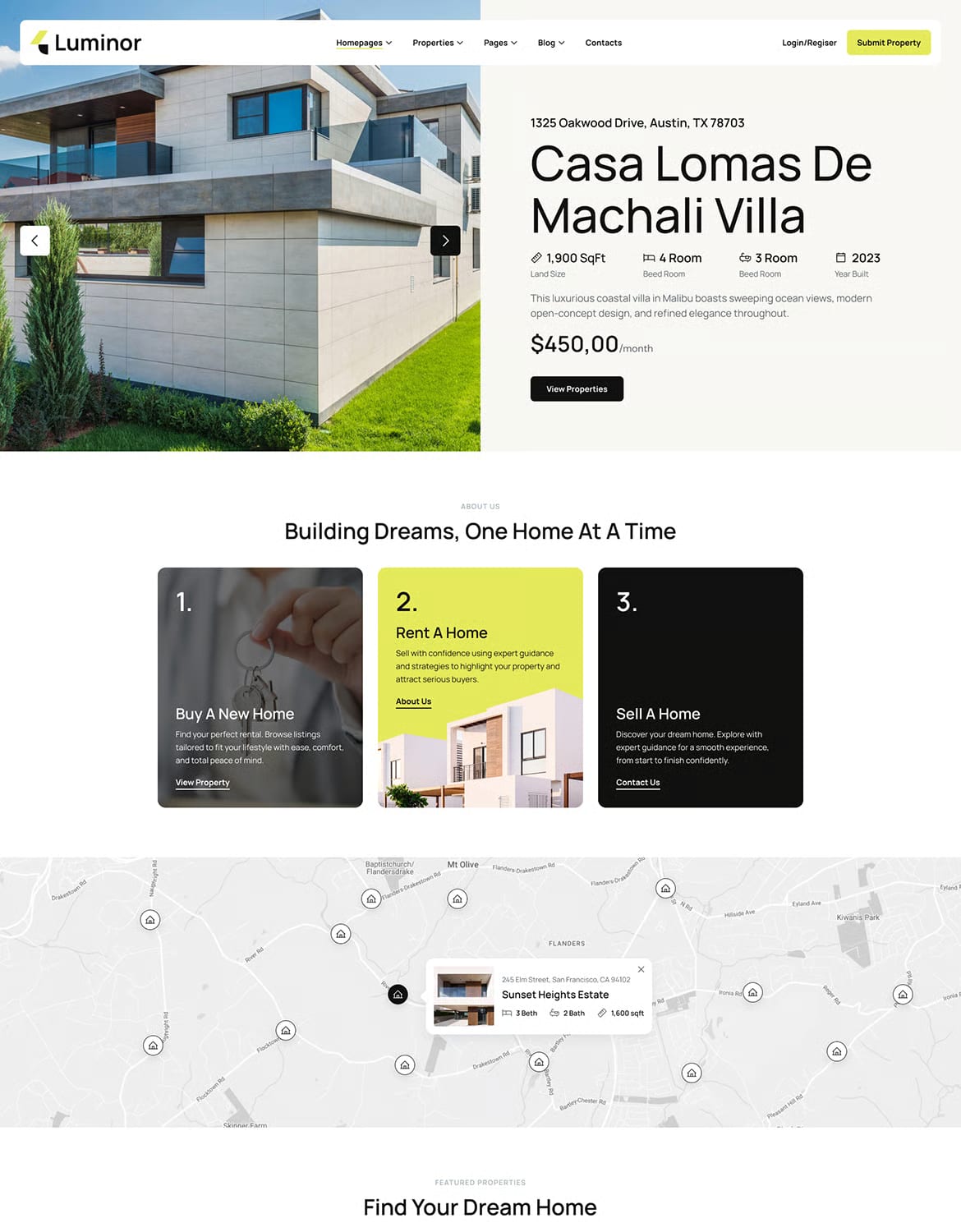 Luminor Free Real Estate WordPress Theme 3