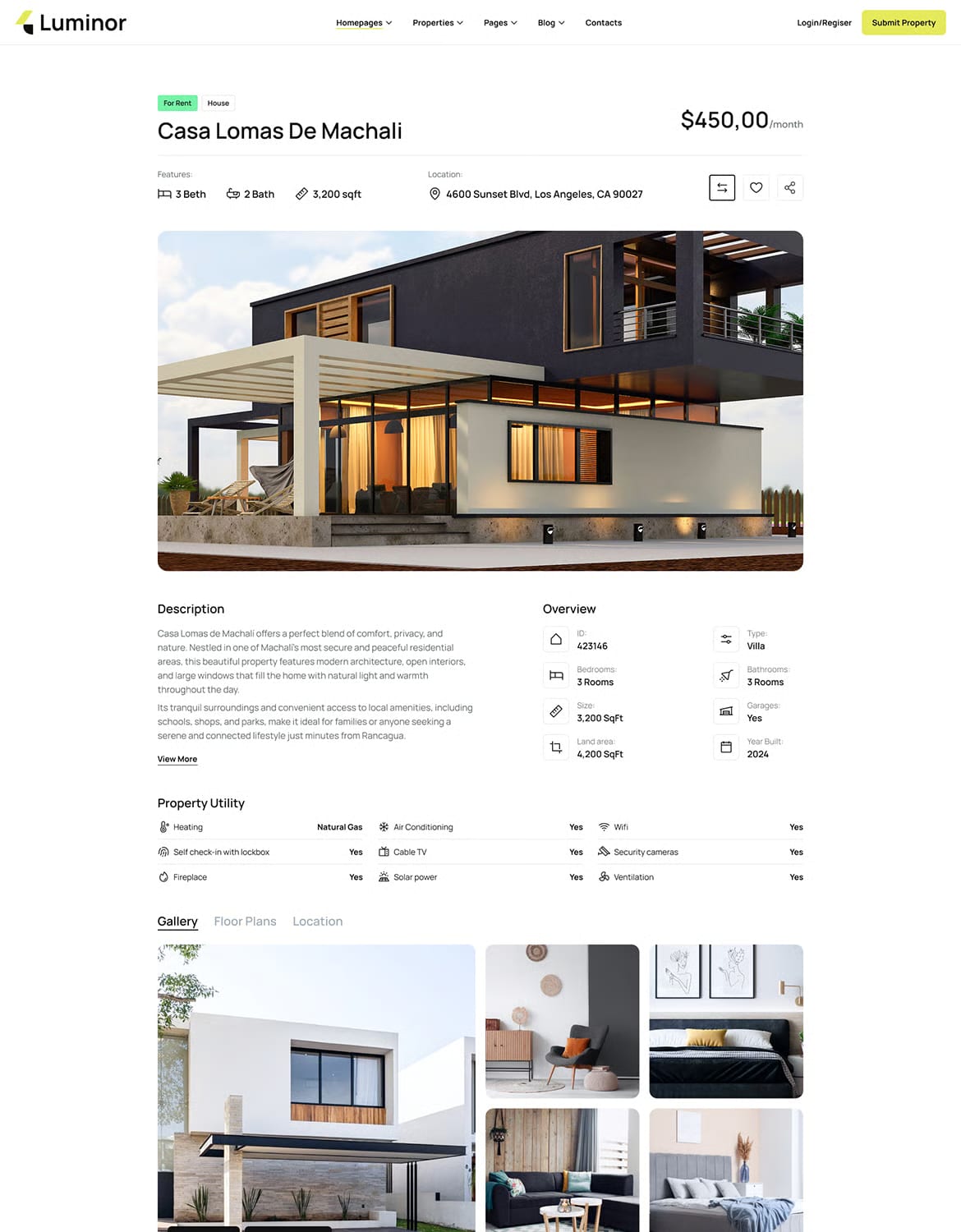 Luminor Free Real Estate WordPress Theme 7