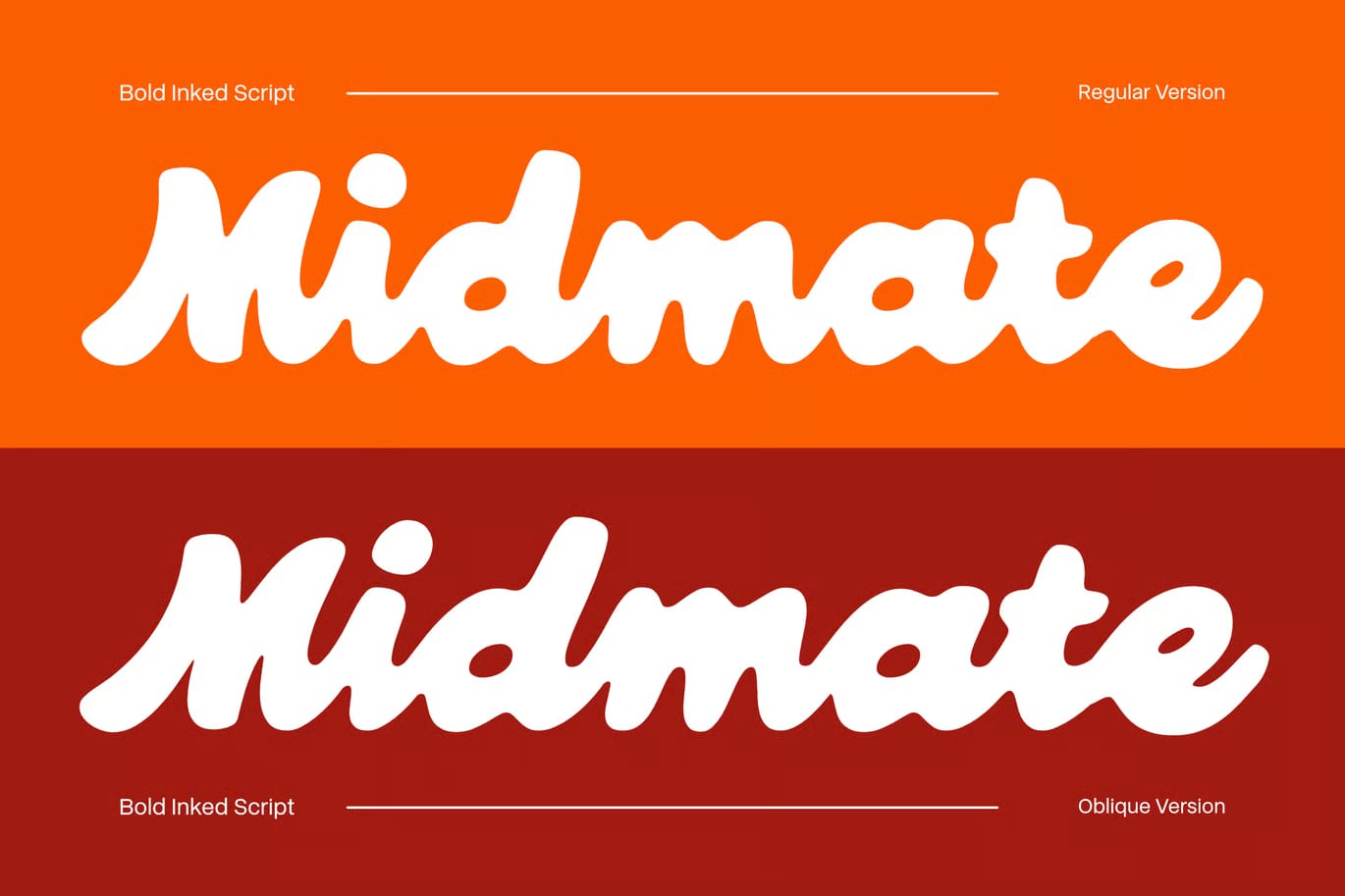 Midmate Free Bold Inked Retro Script Font 2