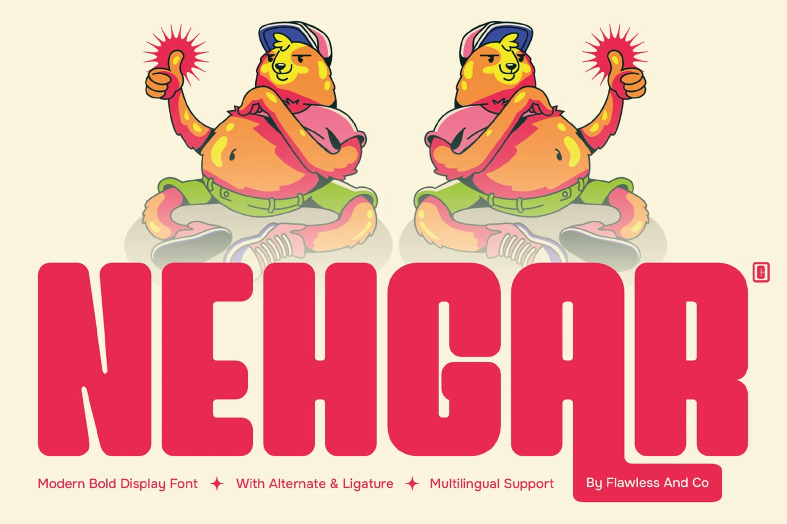 Nehgar Free Modern Bold Display Font 1