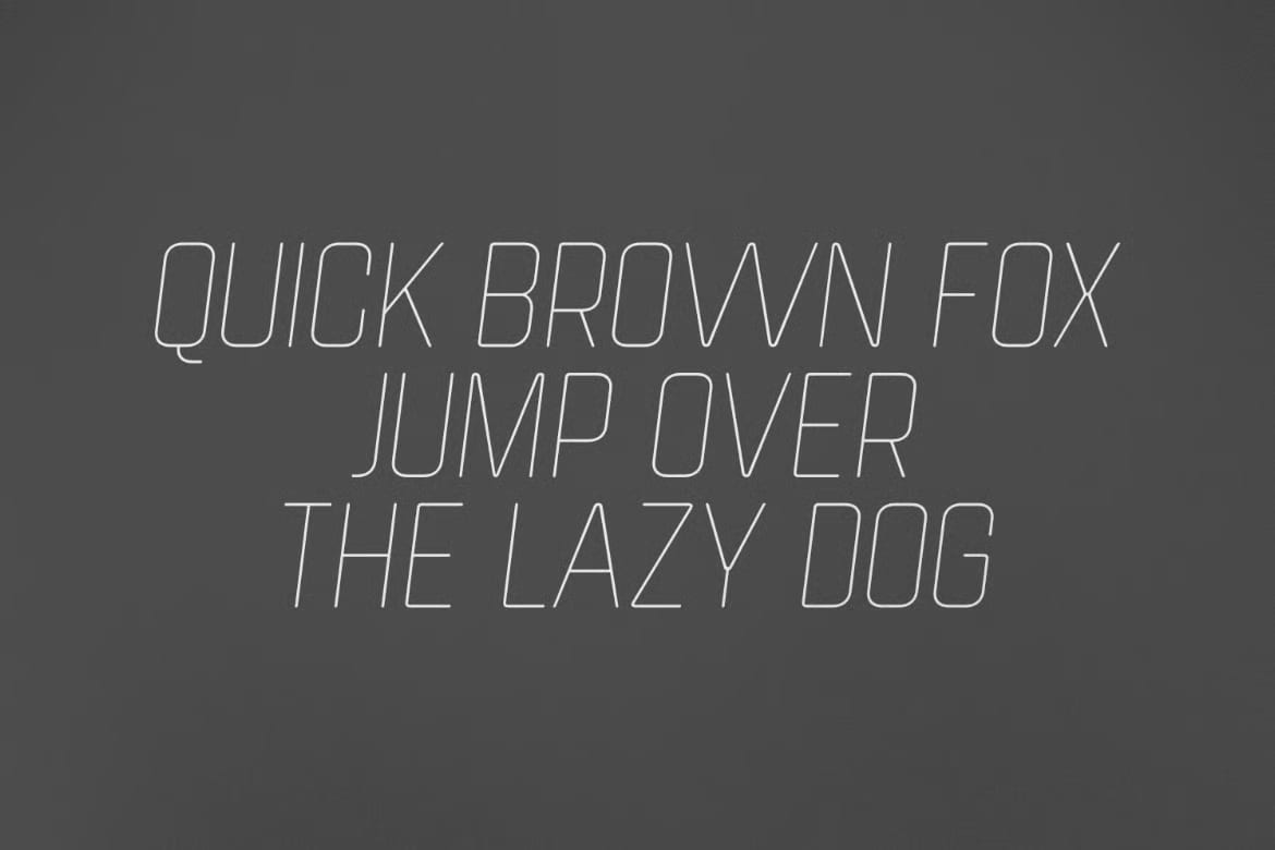 Neon Block-Thin Condensed Italic Free Font 4