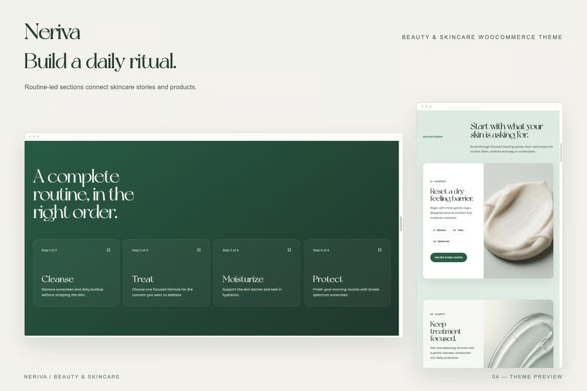 Neriva Free Beauty & Skincare WooCommerce Theme 4
