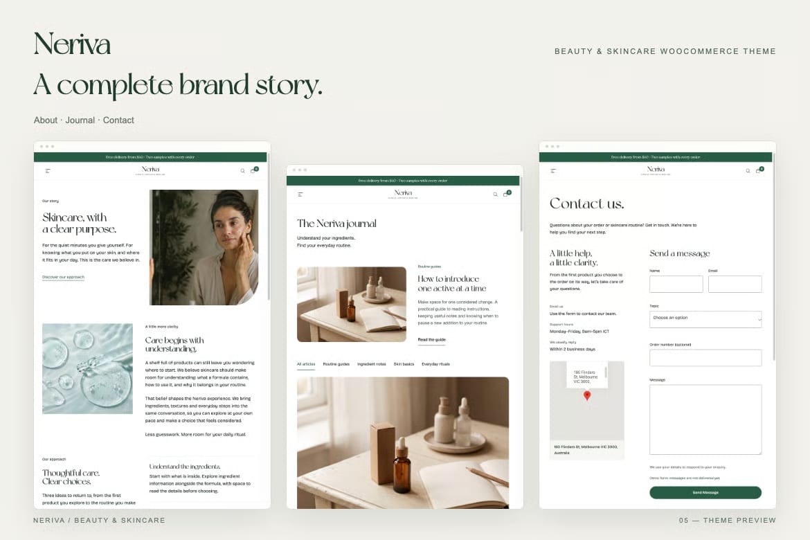Neriva Free Beauty & Skincare WooCommerce Theme 5