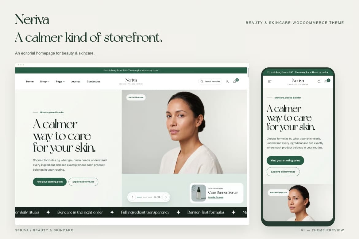 Neriva Free Beauty & Skincare WooCommerce Theme 7