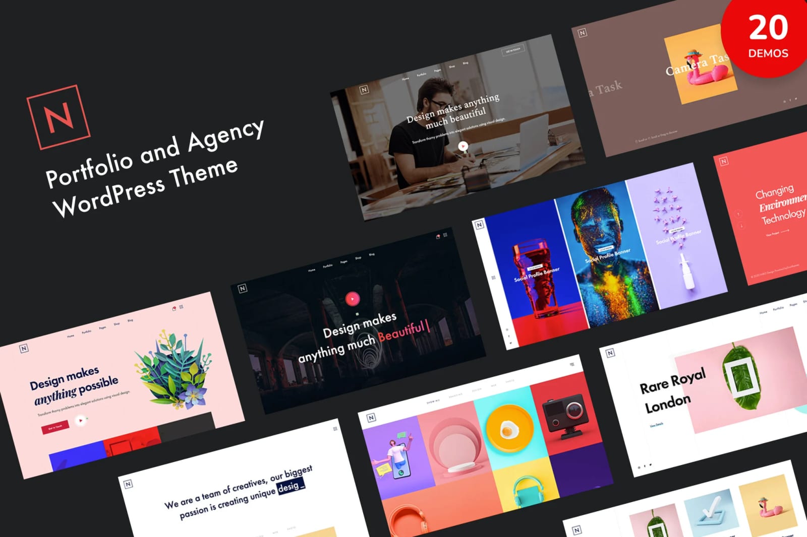 Niro – Free Creative Agency & Portfolio WordPress Theme 1