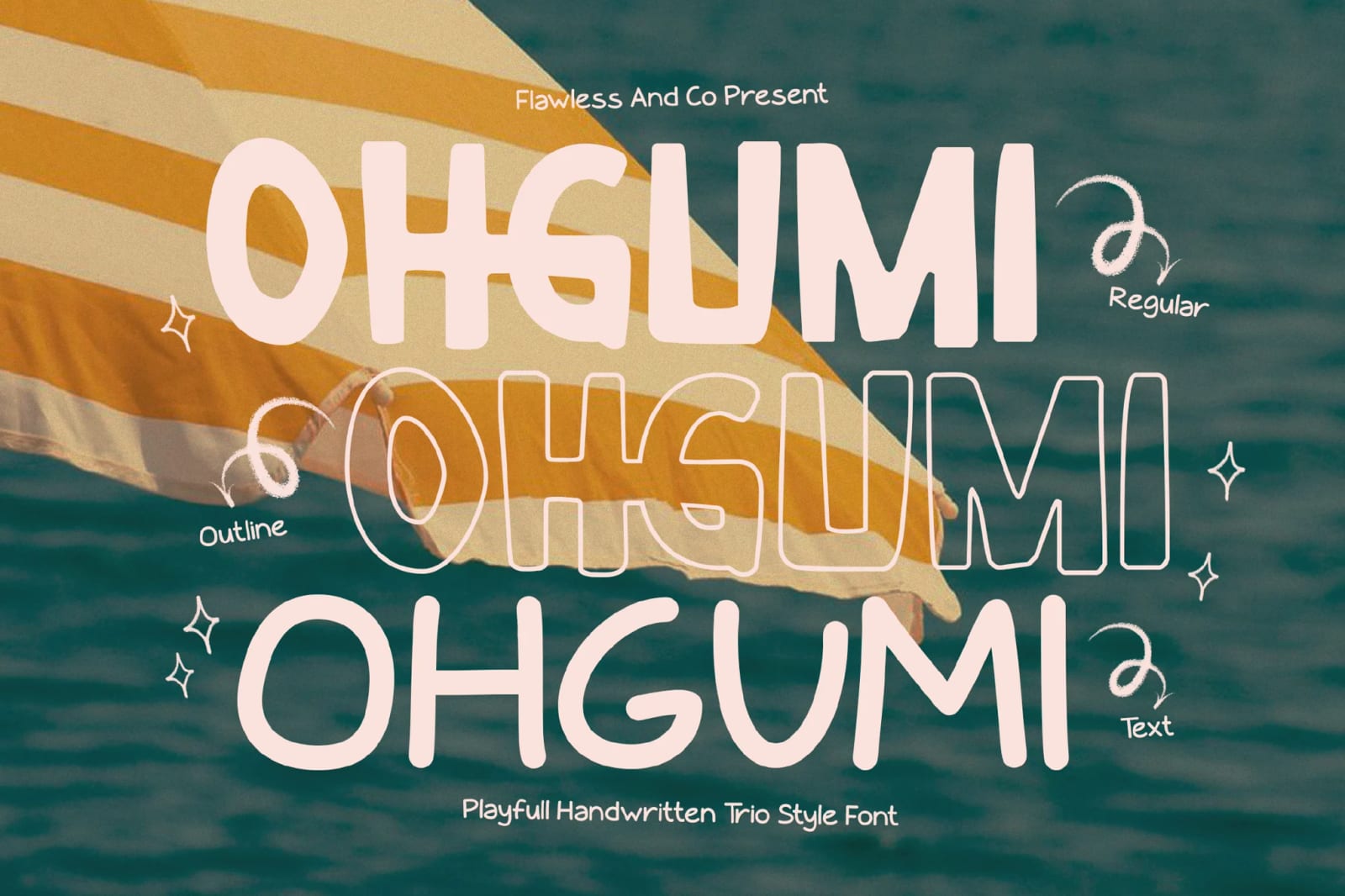 Ohgumi Free Trio Playful Display Font 1