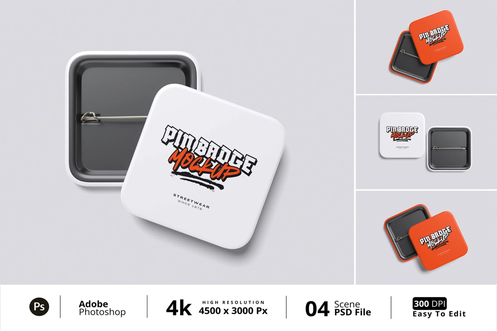 Pin Badge Free Mockup 1