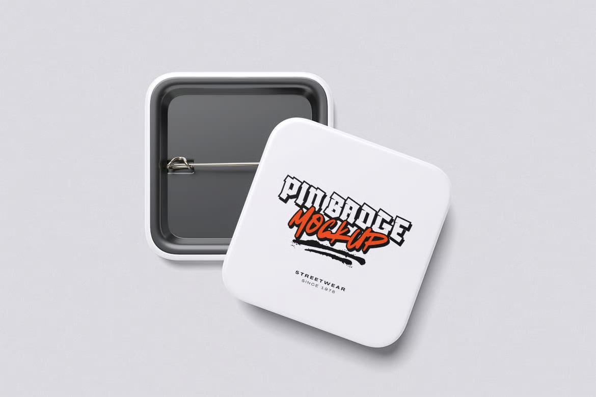 Pin Badge Free Mockup 2