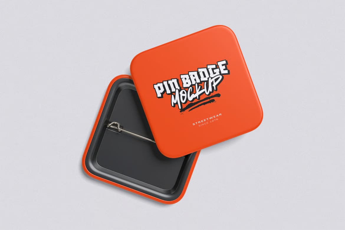 Pin Badge Free Mockup 3