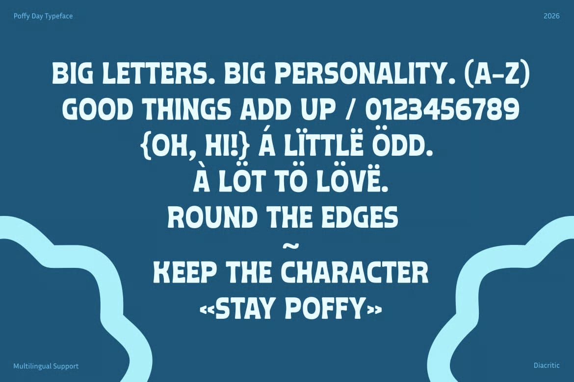 Poffy Day Free Decorative Sans Serif Font 3