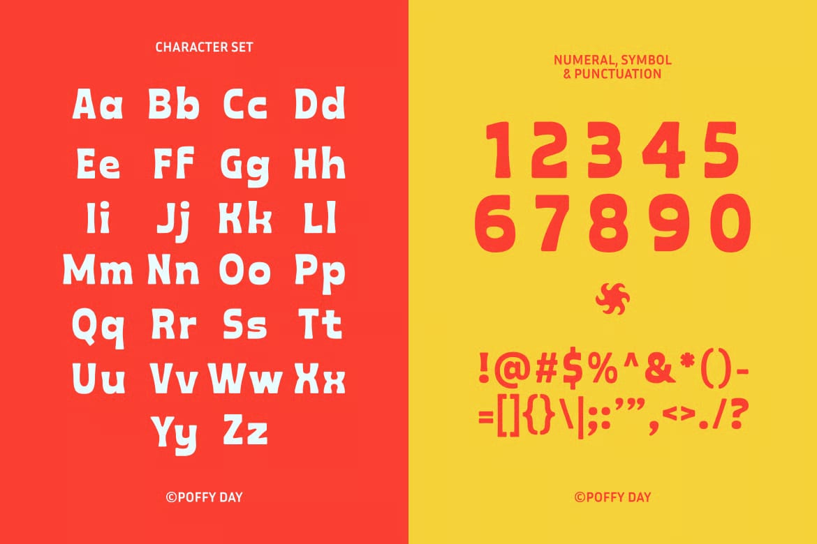 Poffy Day Free Decorative Sans Serif Font 6