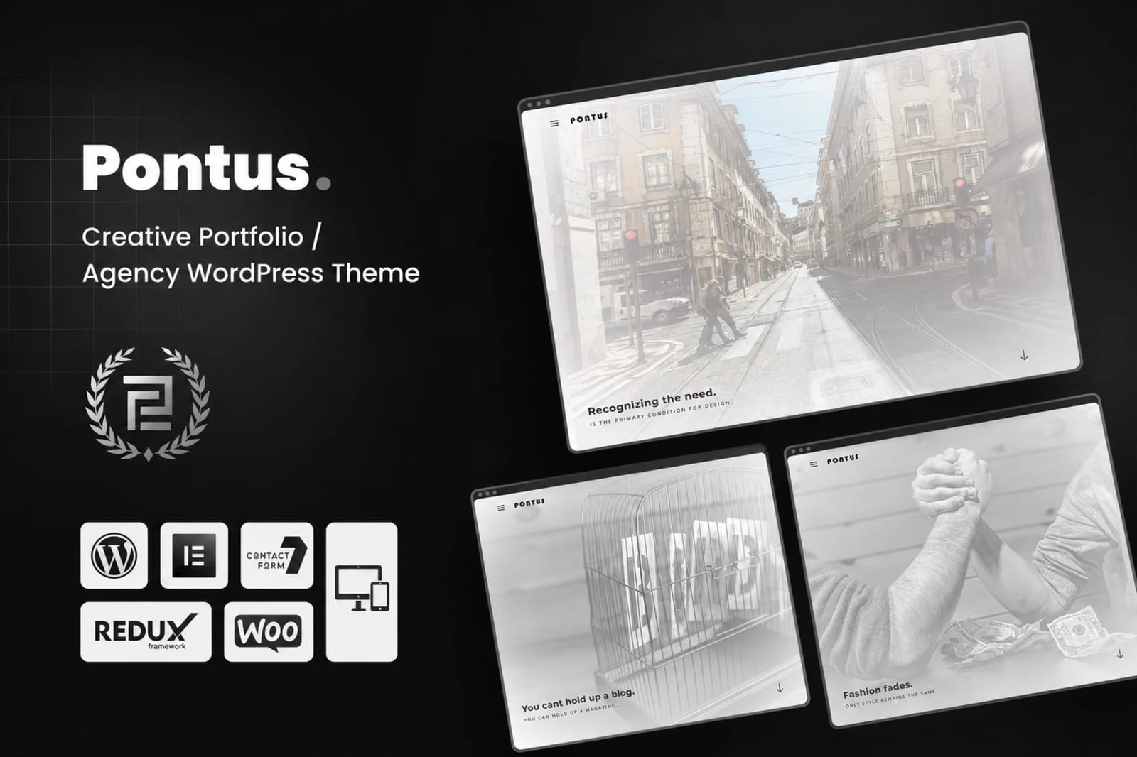 Pontus Free Creative Portfolio Agency WordPress Theme 1