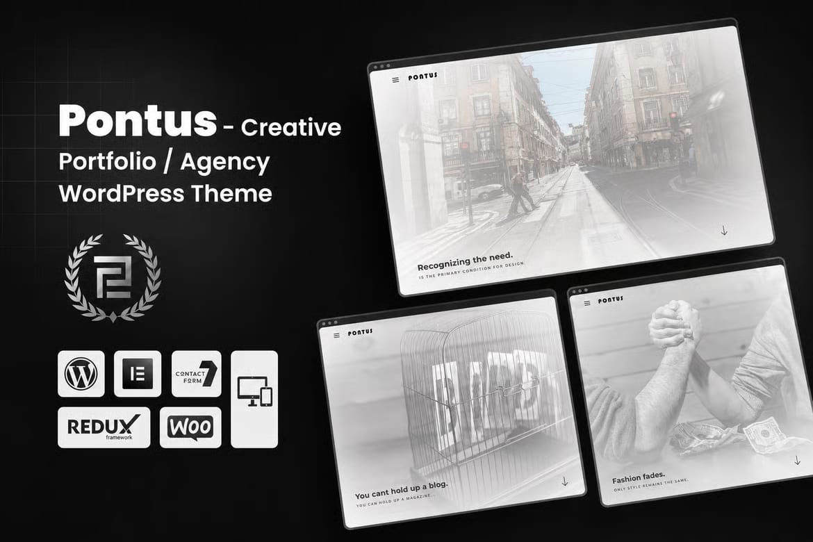 Pontus Free Creative Portfolio Agency WordPress Theme 2