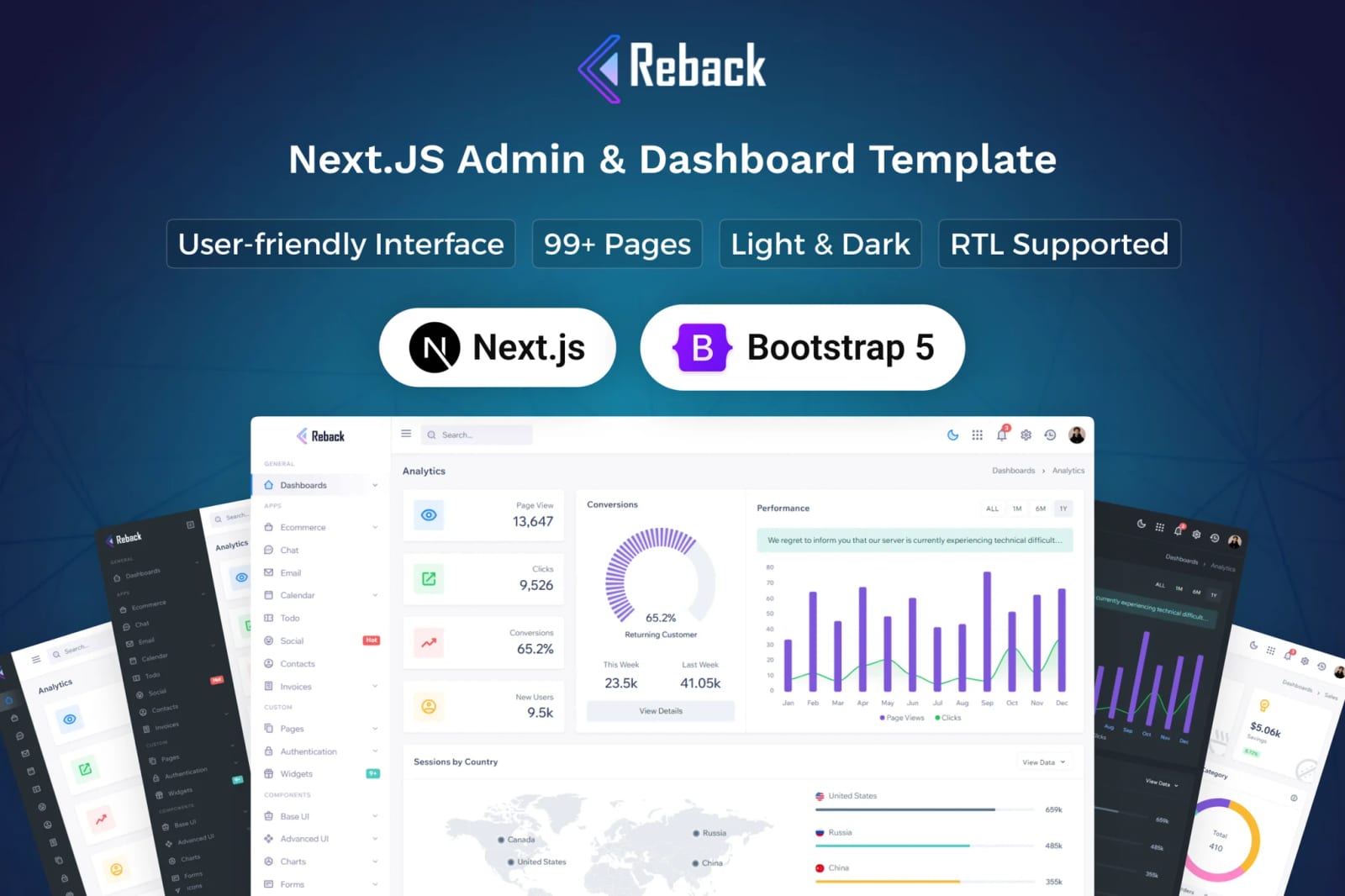 Reback Free Next.Js Admin & Dashboard Template 1