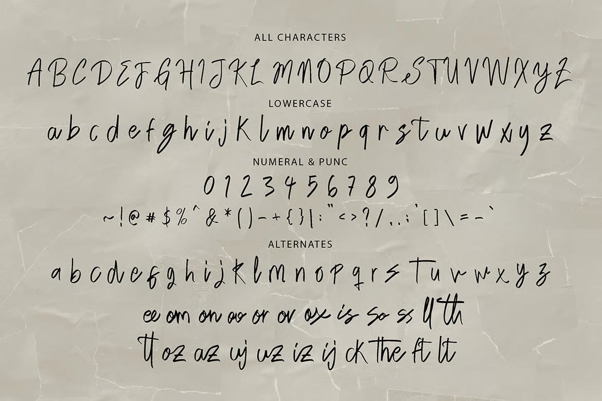 Ritmore Signature Art Free Font 8