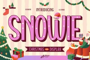 Snowie Free Playful Christmas Display Font 1