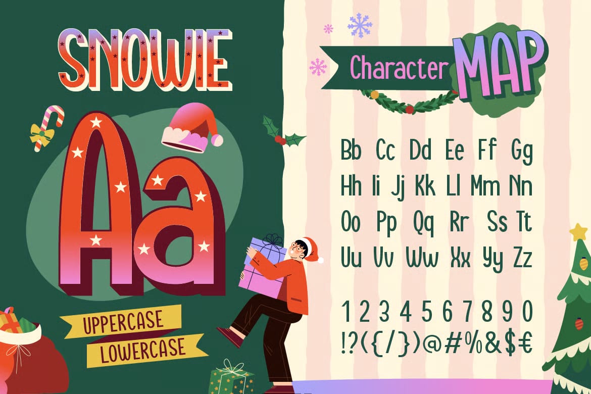 Snowie Free Playful Christmas Display Font 2
