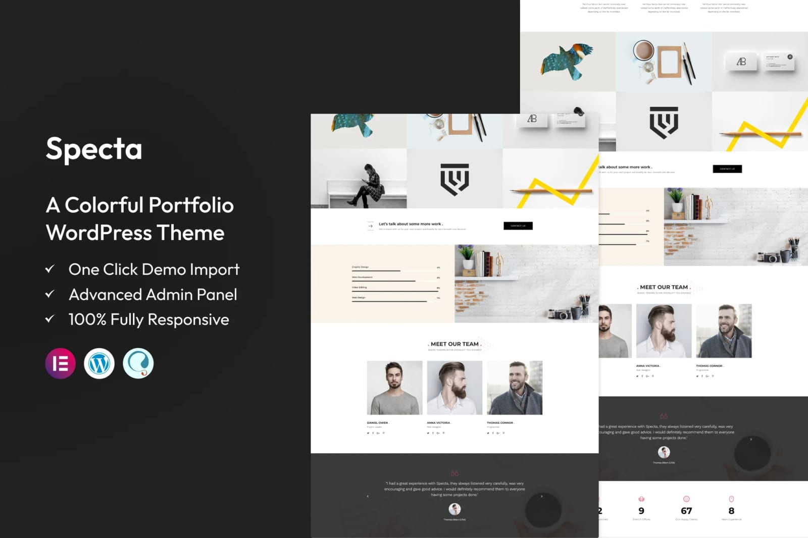 Specta Free Multipurpose Portfolio WordPress Theme 1