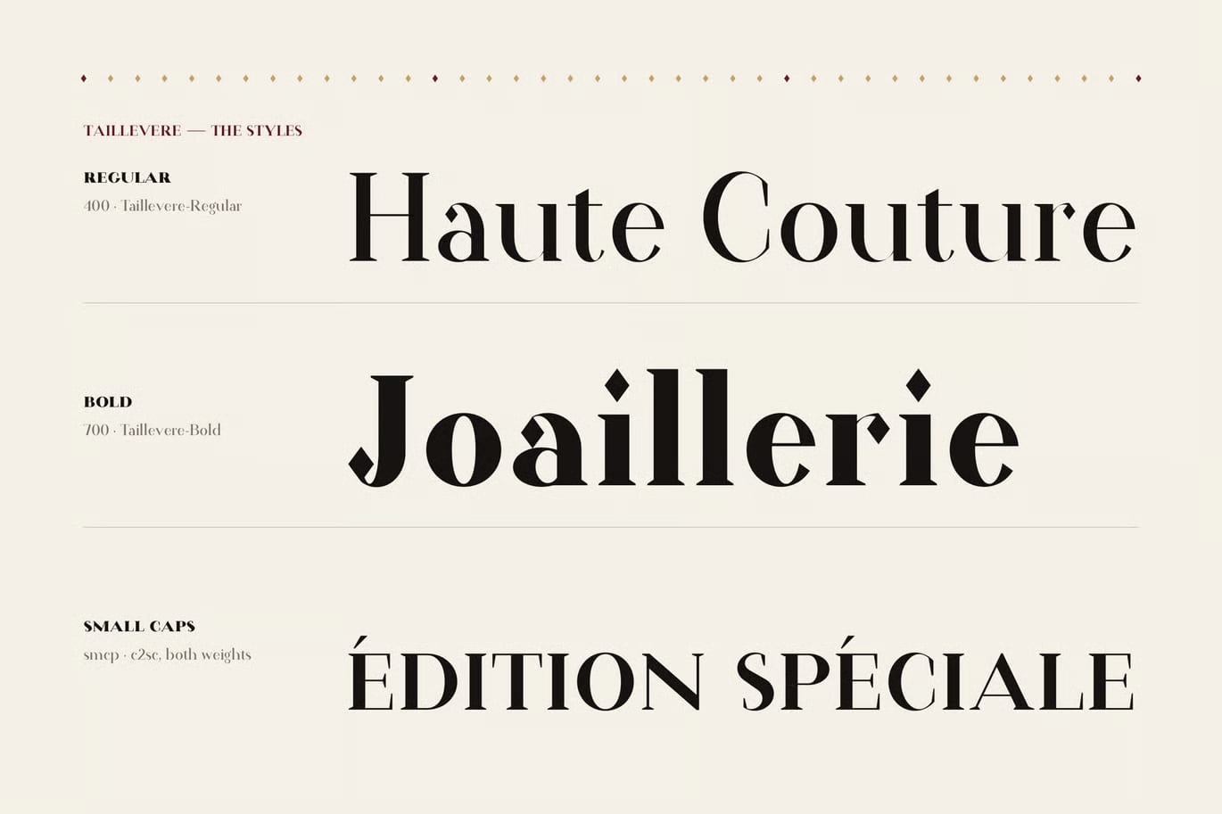 Taillevere Free Luxury Didone Serif Font 2