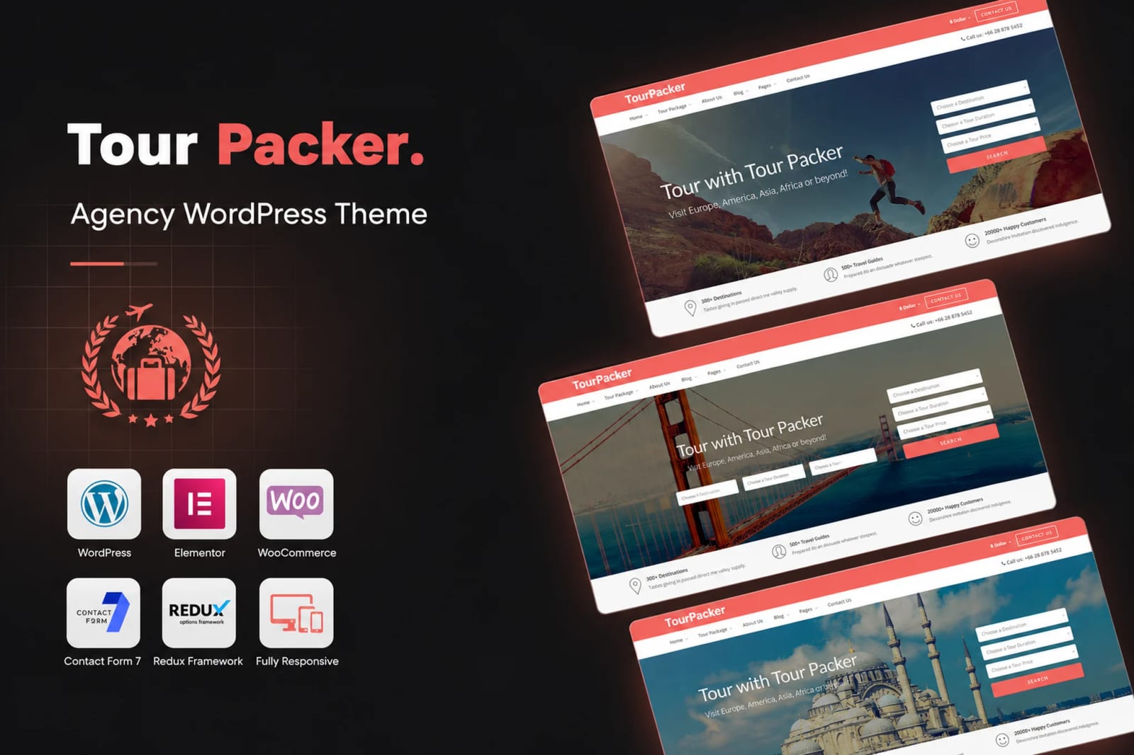 Tour Packer - Free Agency WordPress Theme 1