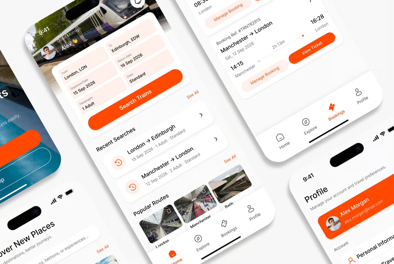 Train Booking Free Mobile App UI Kit 2
