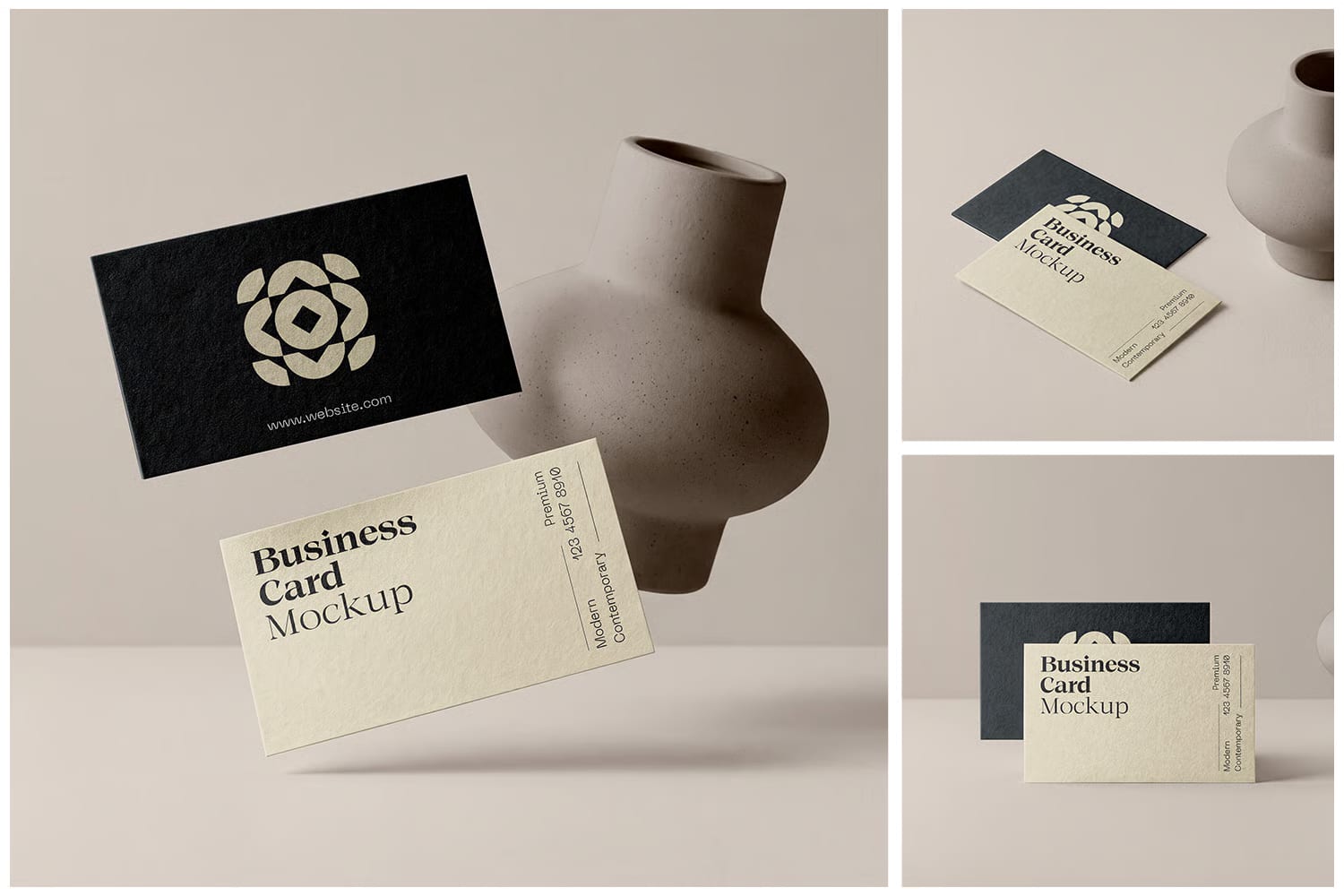 Vase Free Business Card Mockup 1