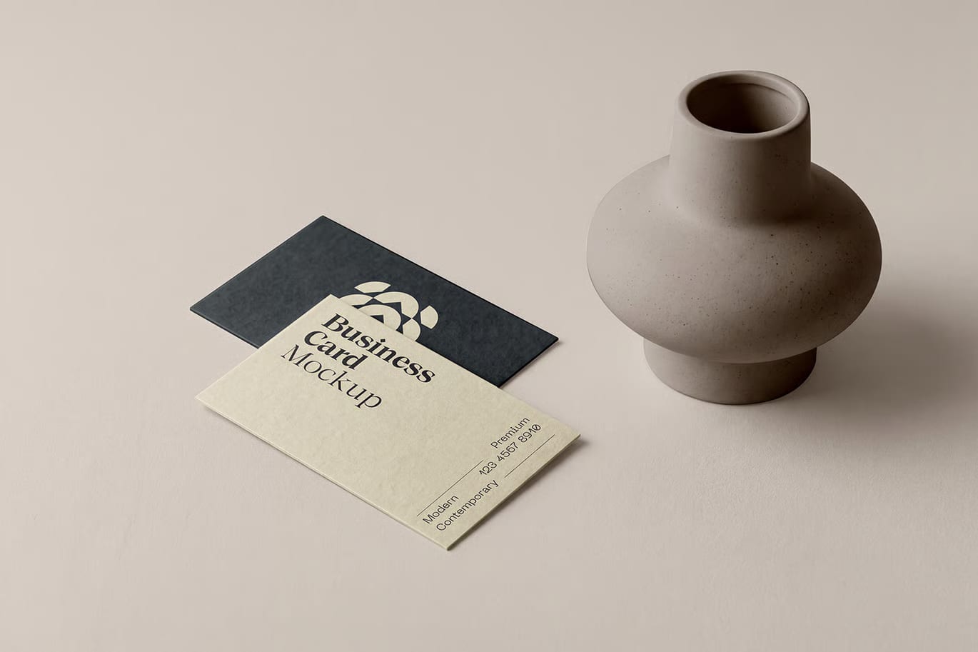 Vase Free Business Card Mockup 2