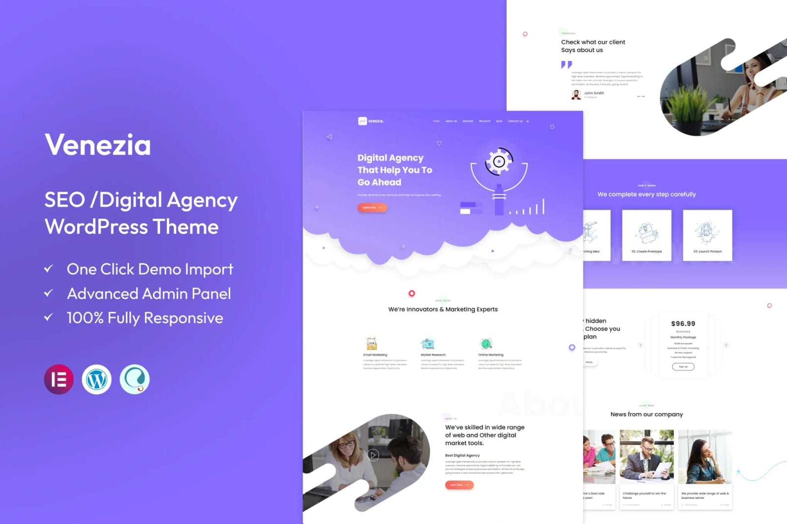 Venezia Free Digital Marketing WordPress Theme 1
