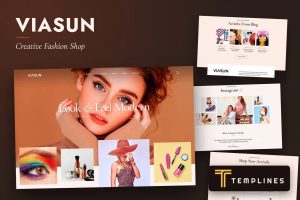 Viasun Free Beauty Cosmetics & Makeup SkinCare WordPress Theme 1