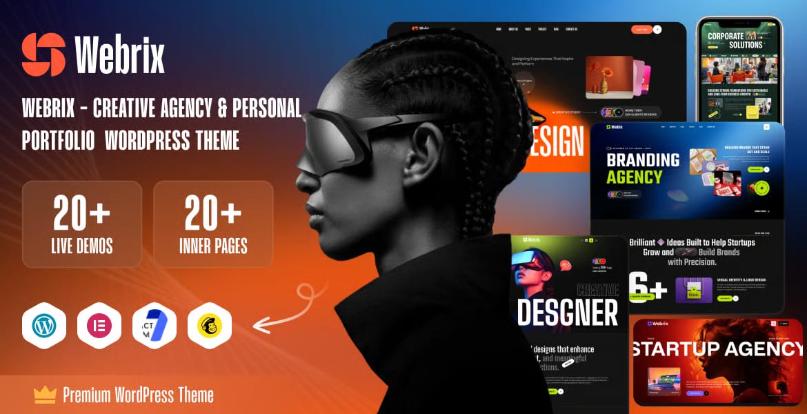 Webrix – Free Creative & Portfolio WordPress Theme 2