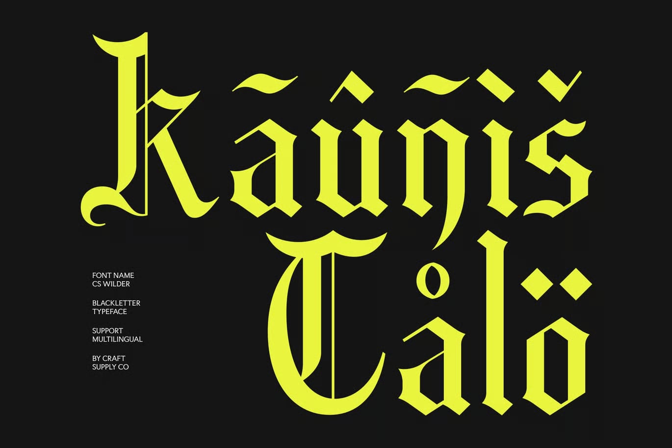 Wilder Free Blackletter Font 7