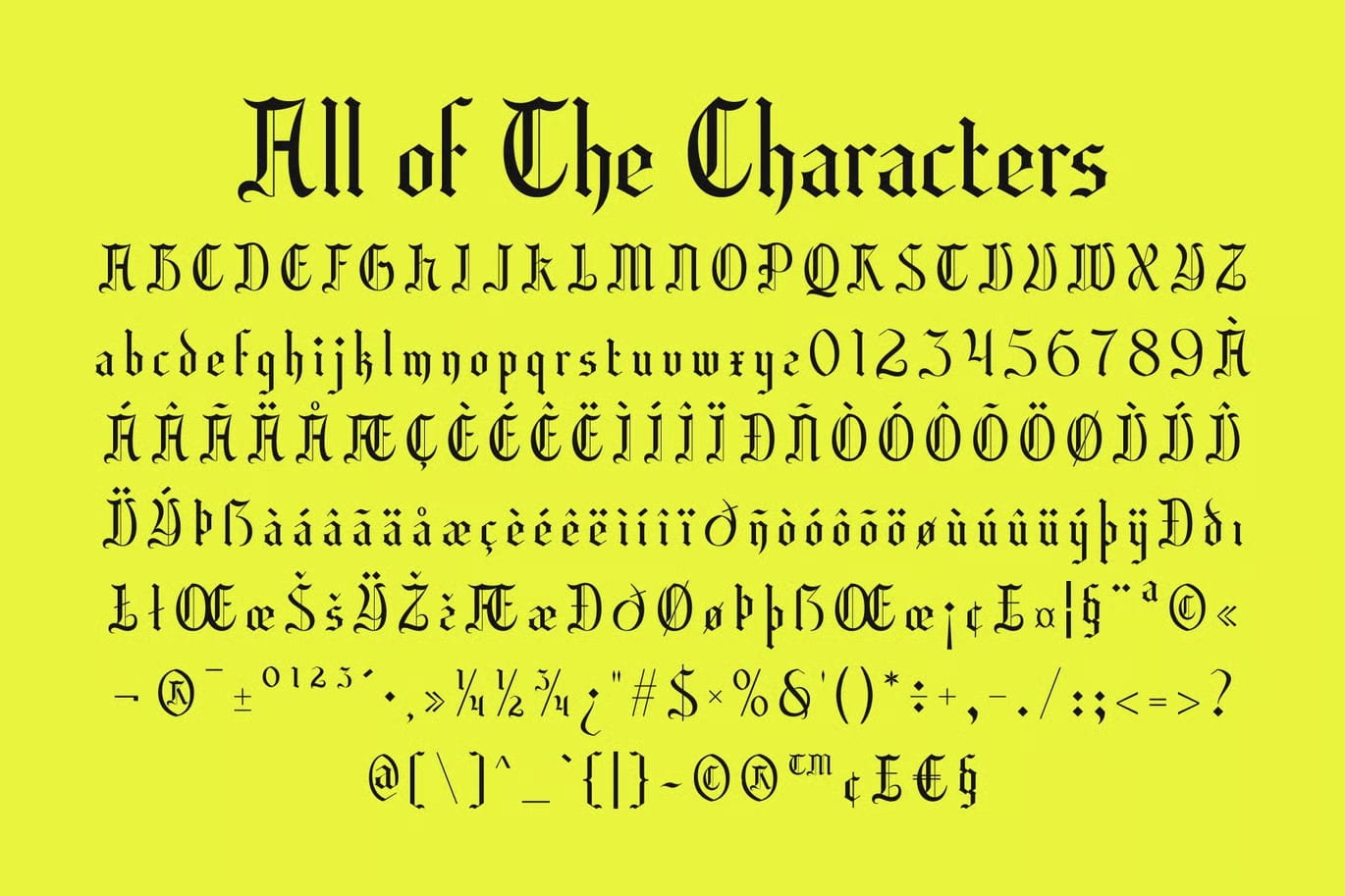 Wilder Free Blackletter Font 8