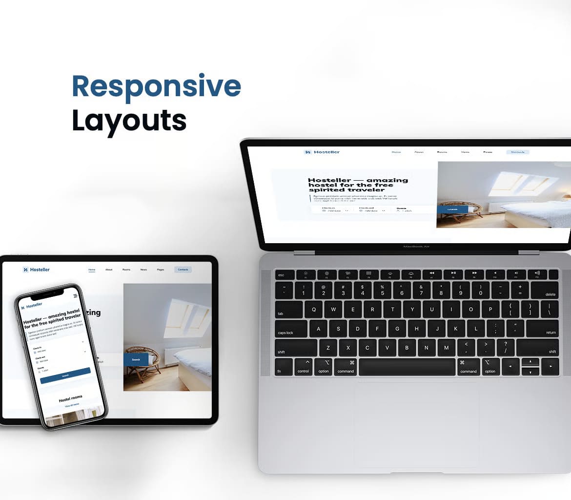 Hostel Booking Website Template 1